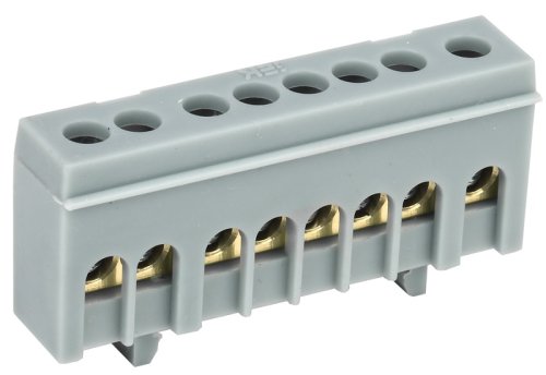 Шина изолированная IEK L "фаза" ШНИ-6х9-8-К-Ср 8 групп серый картинка 